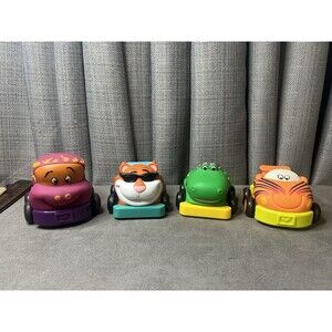 Baby Genius B Toys Vehicle Soft Sided Cars Lot Tiger Dinosaur Alligator Toddler